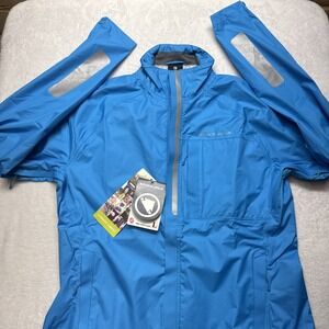 Endura Woman's Large Blue Cycling Jacket Waterproof Reflective Jacket